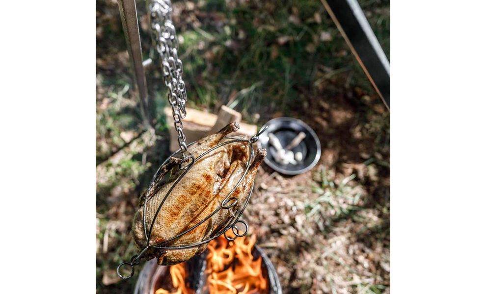 Підвісний кошик-гриль для запікання над вогнищем Petromax Hanging Poultry Grill Basket, зображення 7