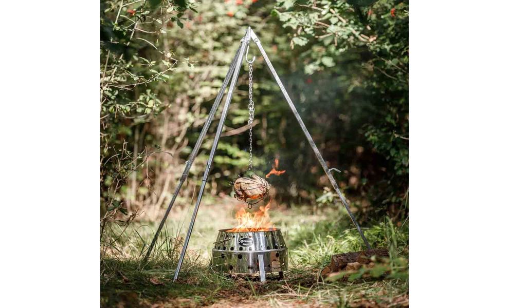 Підвісний кошик-гриль для запікання над вогнищем Petromax Hanging Poultry Grill Basket, зображення 8
