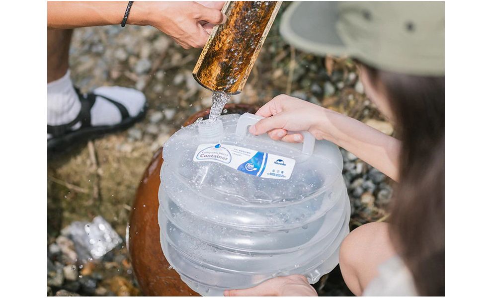 Туристична складна каністра для води з краном Naturehike NH14S002-T на 10 л, Об'єм: 10, Колір виробника: прозорий, зображення 8