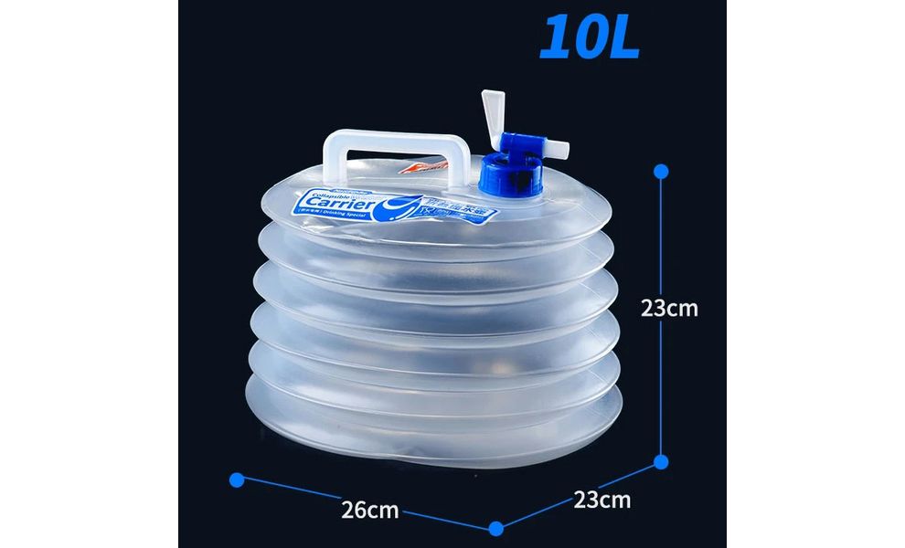 Туристична складна каністра для води з краном Naturehike NH14S002-T на 10 л, Об'єм: 10, Колір виробника: прозорий, зображення 2