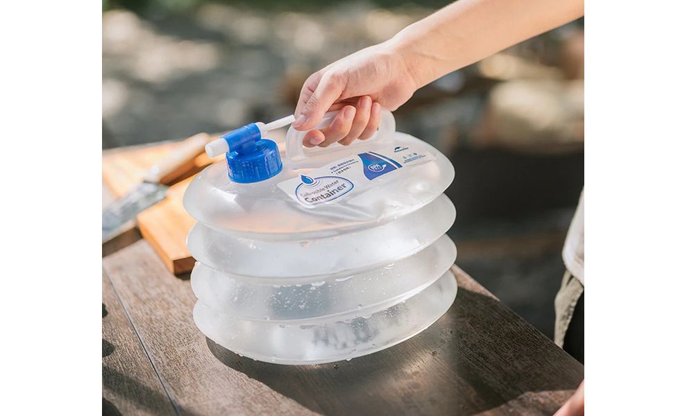 Туристична складна каністра для води з краном Naturehike NH14S002-T на 5 л, Об'єм: 5, Колір виробника: прозорий, зображення 3