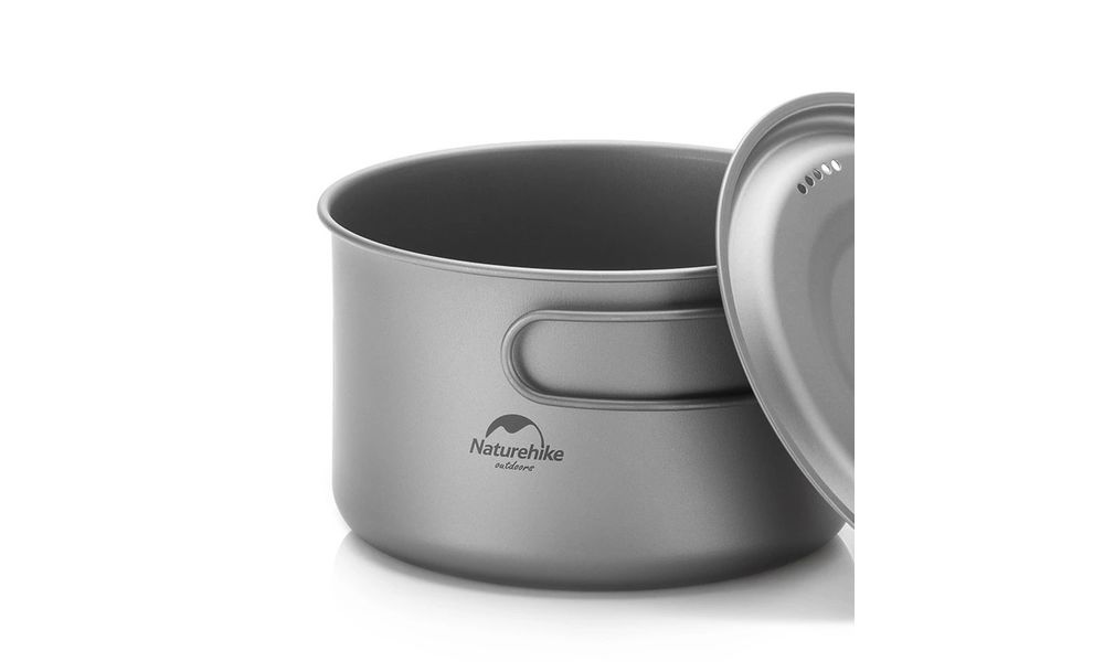 Туристична каструля Naturehike NH18T202-B на 1,3 л, титан, зображення 2