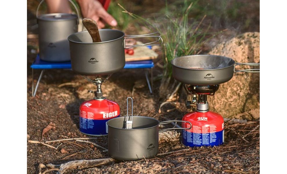 Туристична каструля Naturehike NH18T202-B на 1,3 л, титан, зображення 5