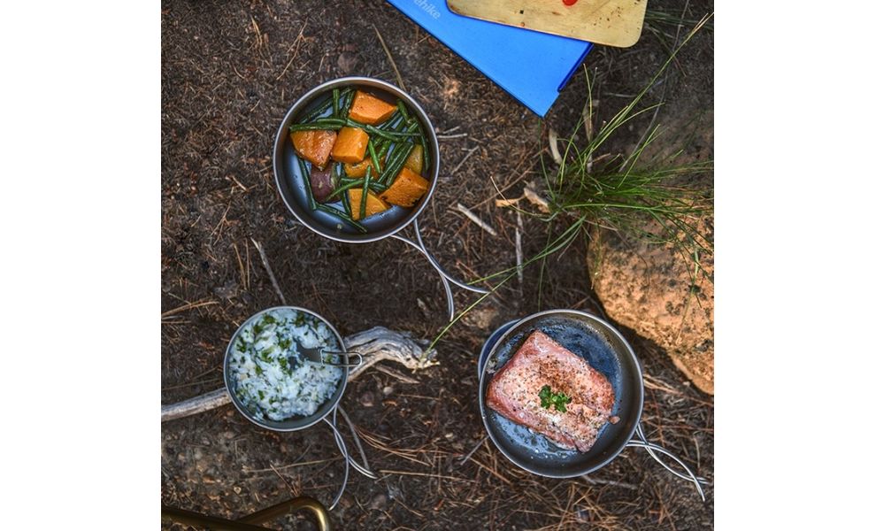Туристична каструля Naturehike NH18T202-B на 1,3 л, титан, зображення 6