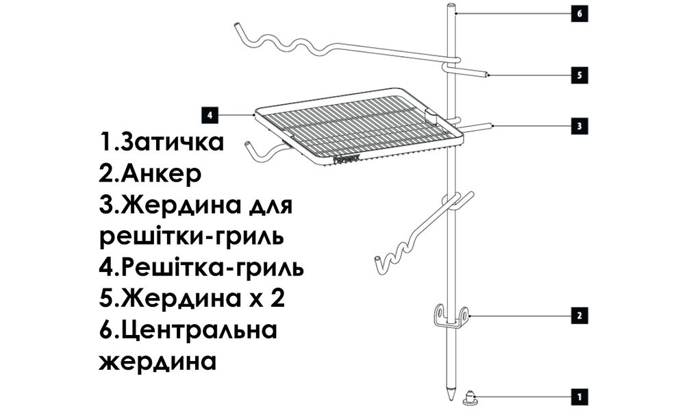 Стійка для приготування кількох страв на багатті Petromax Fire Anchor, зображення 8
