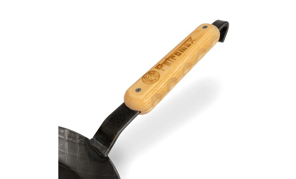 Знімна дерев'яна ручка для сковорідок Petromax з кованого заліза (на магнітах), зображення 3