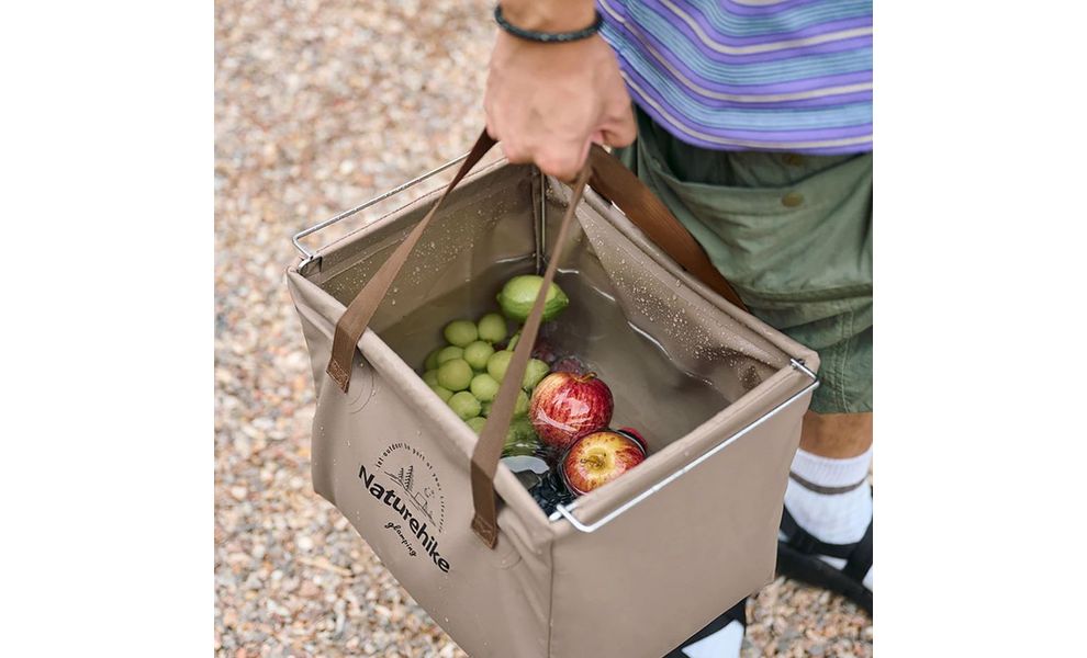 Складне відро Naturehike CNH22SN002 (Army Green), Об'єм: 20, Колір виробника: Army Green, зображення 6