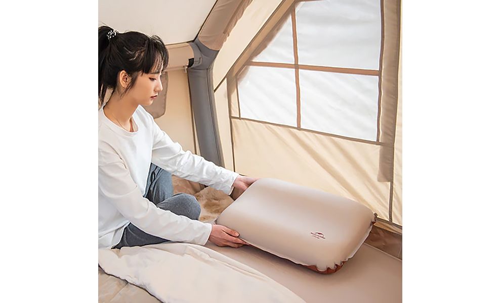 Туристична самонадувна подушка Naturehike NH21ZT001 (Almond Yellow), зображення 8