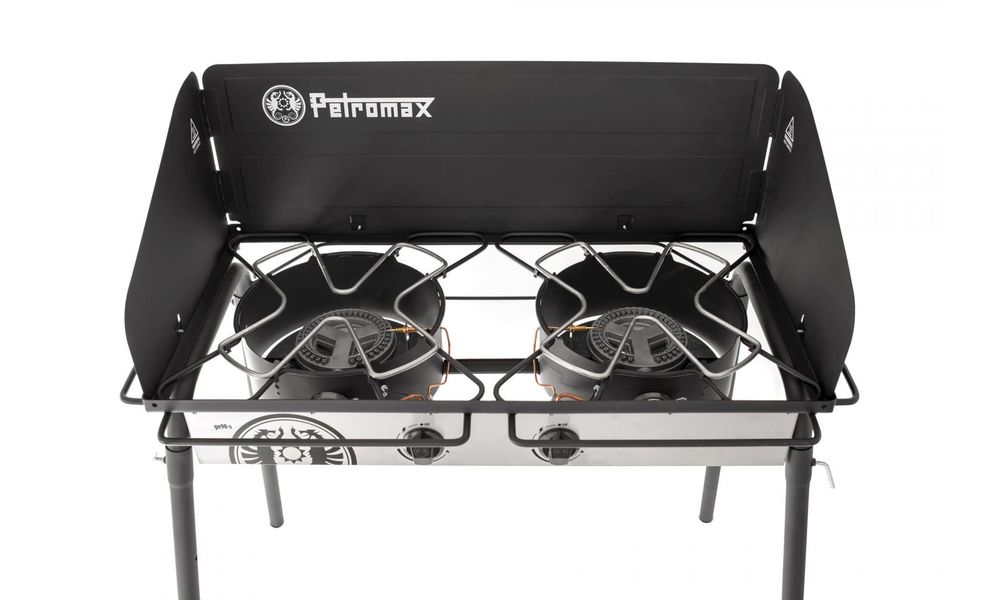Кемпінгова газова плитка на дві конфорки Petromax Gas Table with Double Burner для побутових балонів, зображення 4