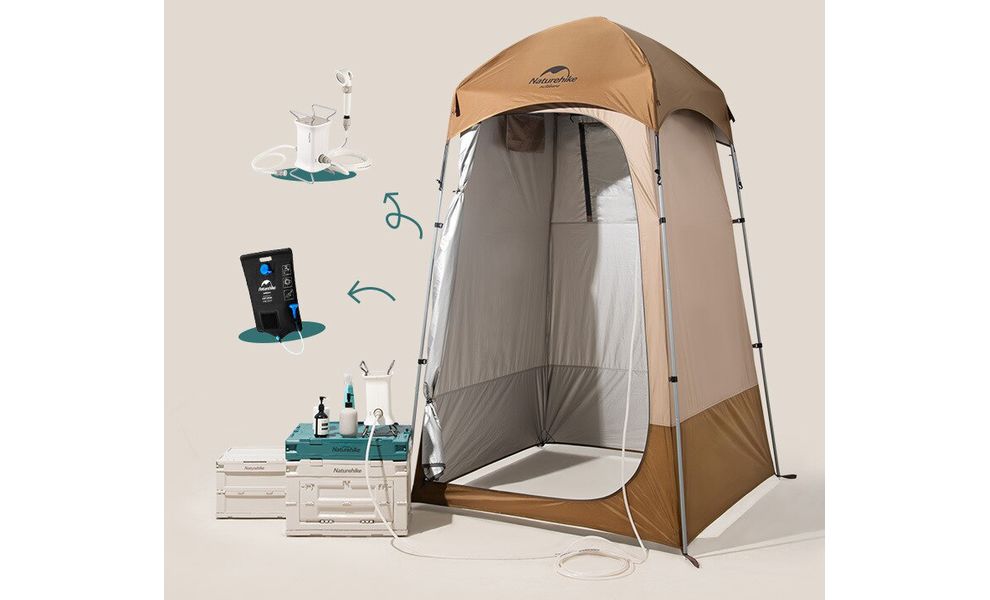 Кемпінговий каркасний тент для душу/туалету Naturehike NH21ZP005, зображення 2