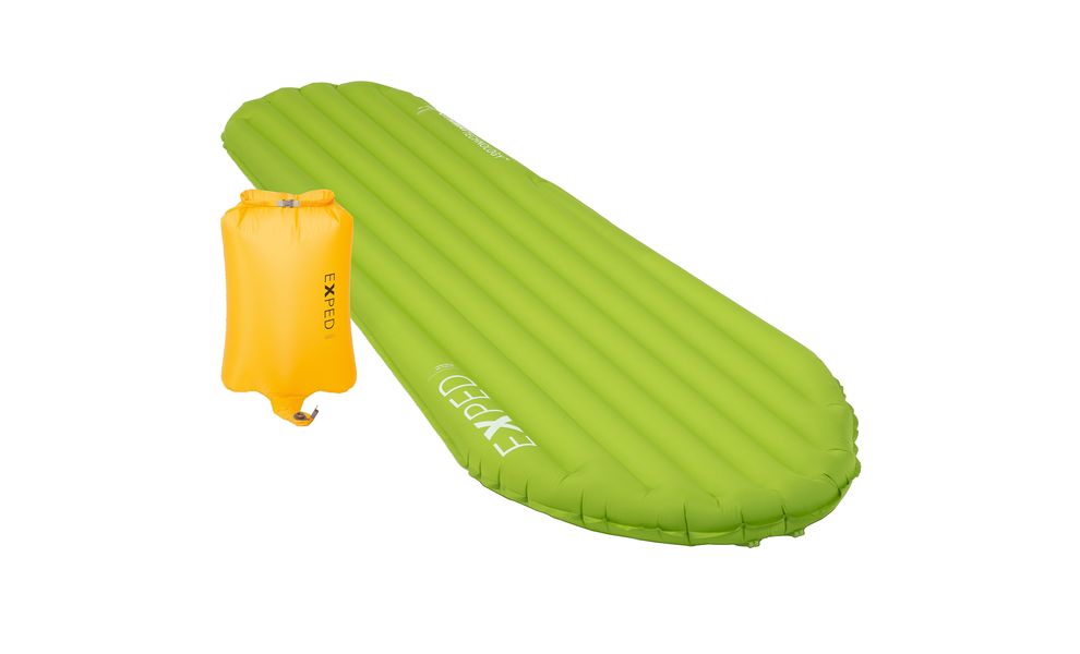 Надувний каремат Exped Ultra 5R - Mummy M: з мішком-насосом, Товщина: 7, Тип розміру: Mummy M, Колір виробника: Lichen, зображення 3