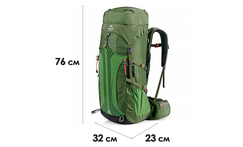 Рюкзак Naturehike NH16Y020-Q Trekking 55 (Army Green), Об'єм: 55+5, Колір виробника: Army Green, зображення 2