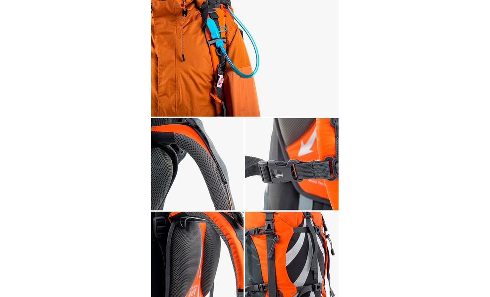 Рюкзак Naturehike NH70B070-B Discovery 70 (Black), Об'єм: 70+5, Колір виробника: Black, зображення 5