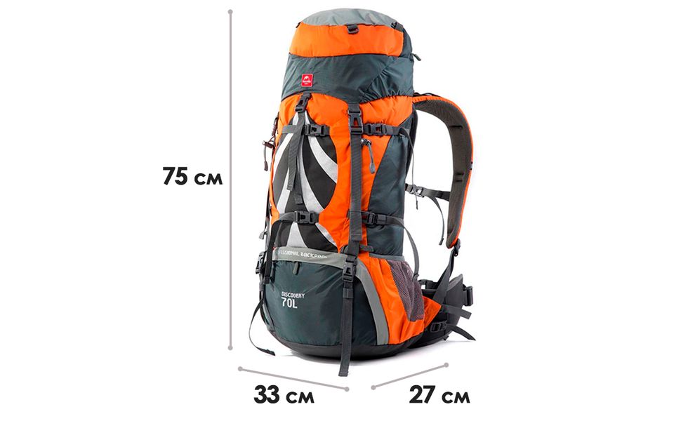 Рюкзак Naturehike NH70B070-B Discovery 70 (Black), Об'єм: 70+5, Колір виробника: Black, зображення 8