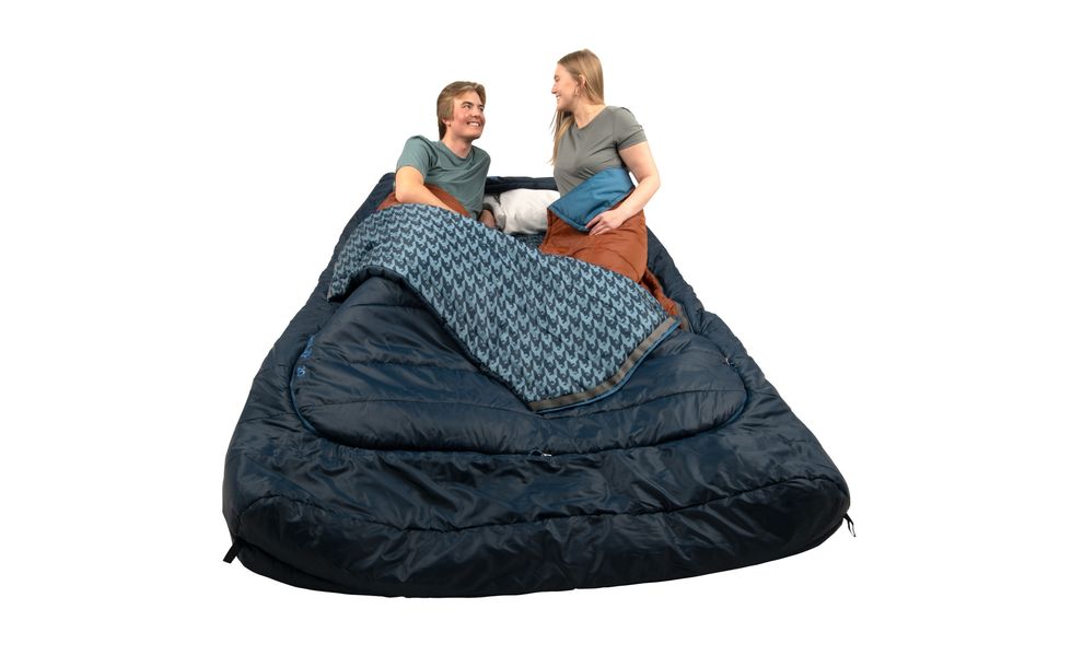 Двомісний кемпінговий спальник-ковдра Kelty Tru. Comfort Doublewide 20 (Olive Oil/Gamescape) до -7°C, Максимальний зріст користувача: 198, Колір: Olive Oil/Gamescape, Сторона застібки: ліва+права, зображення 7