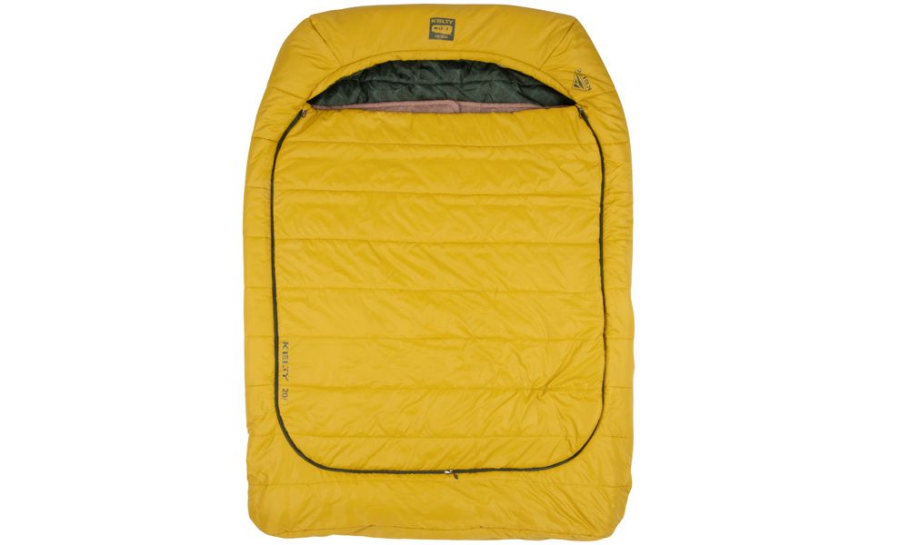 Двомісний кемпінговий спальник-ковдра Kelty Tru. Comfort Doublewide 20 (Olive Oil/Gamescape) до -7°C, Максимальний зріст користувача: 198, Колір: Olive Oil/Gamescape, Сторона застібки: ліва+права, зображення 2