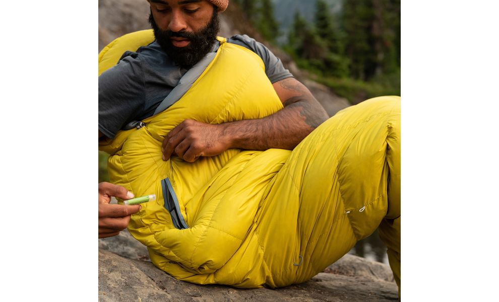 Демісезонний пуховий спальник Therm-a-Rest Parsec -6C - Long до -6°C: з капюшоном, Максимальний зріст користувача: 198, Колір: Larch, Сторона застібки: ліва, зображення 8