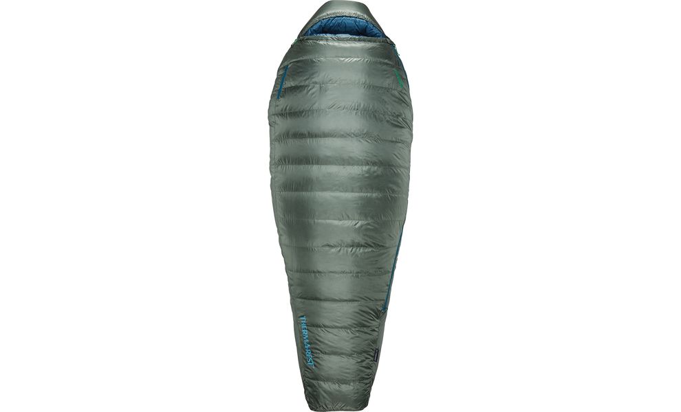 Зимовий пуховий спальник Therm-a-Rest Questar -18C - Small до -18°C: з капюшоном, Максимальний зріст користувача: 168, Колір: Balsam, Сторона застібки: ліва, зображення 3