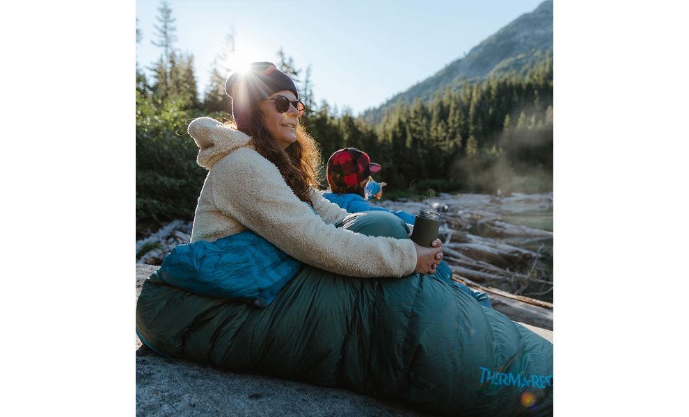 Зимовий пуховий спальник Therm-a-Rest Questar -18C - Small до -18°C: з капюшоном, Максимальний зріст користувача: 168, Колір: Balsam, Сторона застібки: ліва, зображення 8