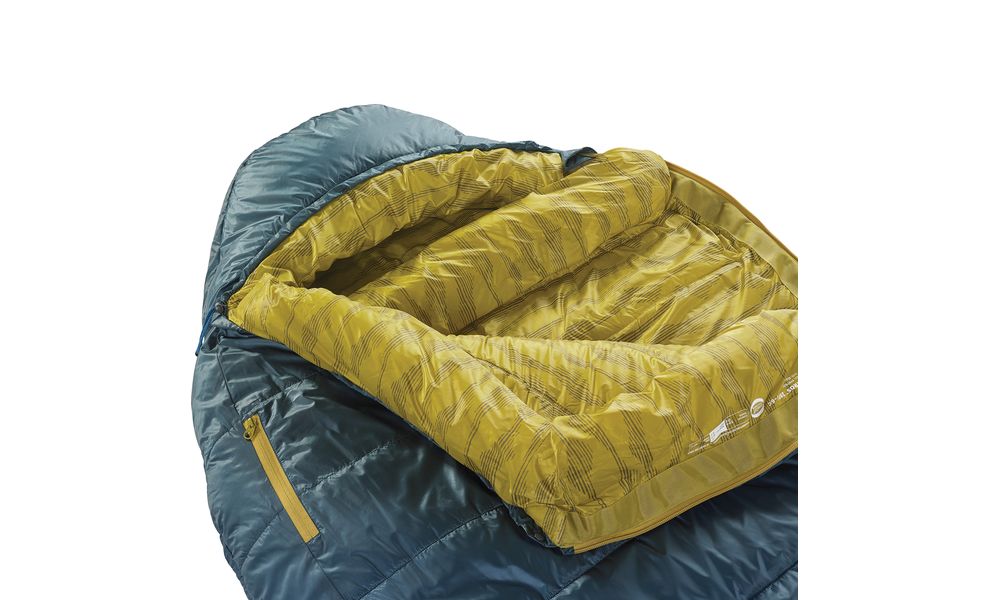 Демісезонний туристичний спальник Therm-a-Rest Saros -6С - Long до -6°C: з капюшоном, Максимальний зріст користувача: 198, Колір: Stargazer, Сторона застібки: ліва, зображення 4