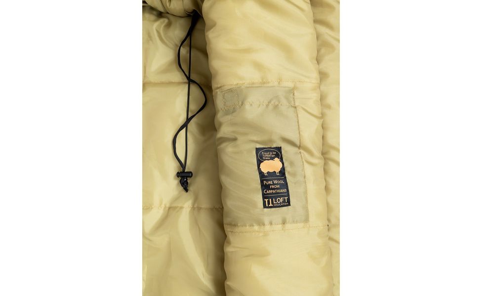 Зимовий туристичний спальник Turbat Vogen Winter 195 (Khaki/Mustard) до -13°C: з капюшоном, Максимальний зріст користувача: 195, Колір: Khaki/Mustard, Сторона застібки: центр, зображення 9