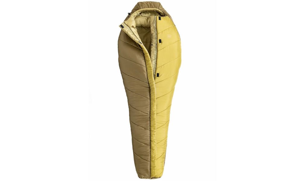 Демісезонний туристичний спальник Turbat Vogen 195 (Khaki/Mustard) до -8°C: з капюшоном, Максимальний зріст користувача: 195, Колір: Khaki/Mustard, Сторона застібки: центр, зображення 3