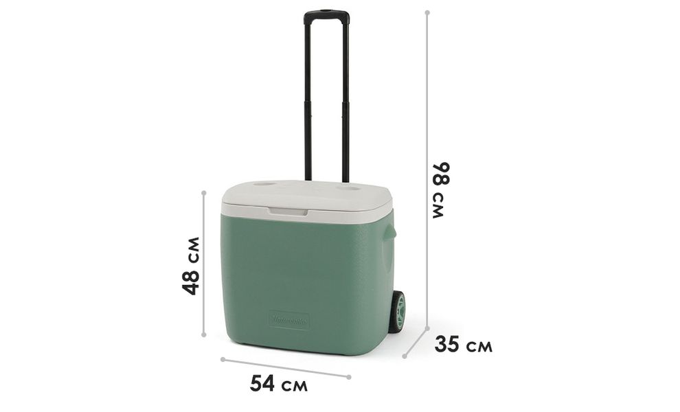 Термобокс на колесах Naturehike NH20SJ021 (Green), 38 л, Об'єм: 38, Колір: Green, зображення 2