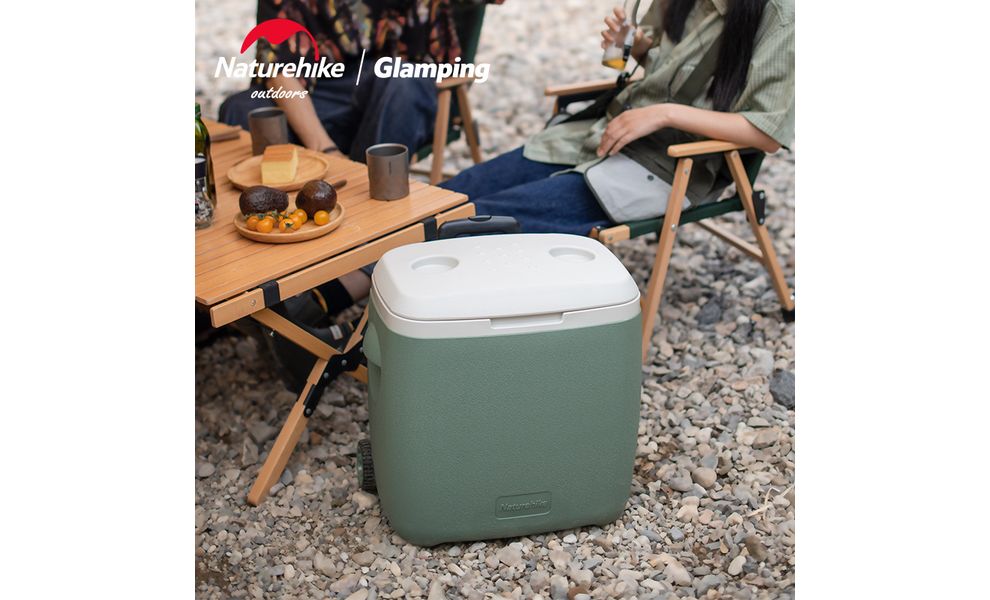 Термобокс на колесах Naturehike NH20SJ021 (Green), 38 л, Об'єм: 38, Колір: Green, зображення 6