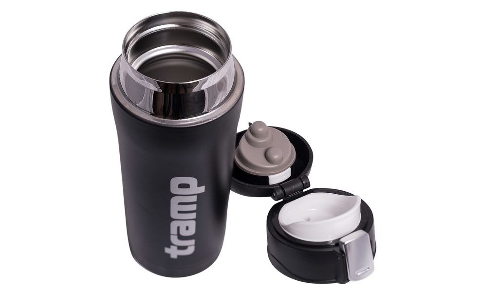 Термокружка для кави з поїлкою Tramp UTRC-106 (Black Matt) на 350 мл: герметична кришка, зображення 2