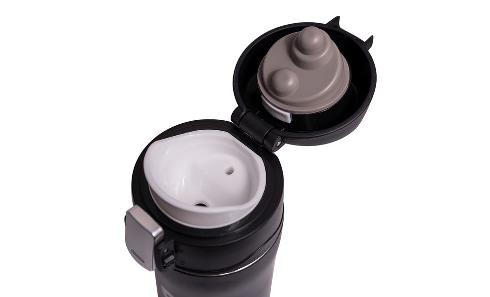 Термокружка для кави з поїлкою Tramp UTRC-106 (Black Matt) на 350 мл: герметична кришка, зображення 3