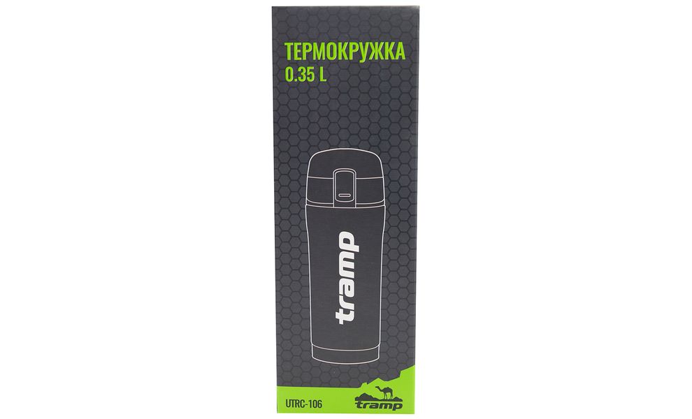 Термокружка для кави з поїлкою Tramp UTRC-106 (Black Matt) на 350 мл: герметична кришка, зображення 4
