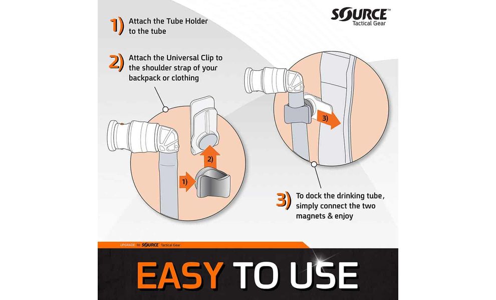 Магнітна кліпса для трубки Source Magnetic Сlip (Black), 1 шт., Колір виробника: Black, зображення 8