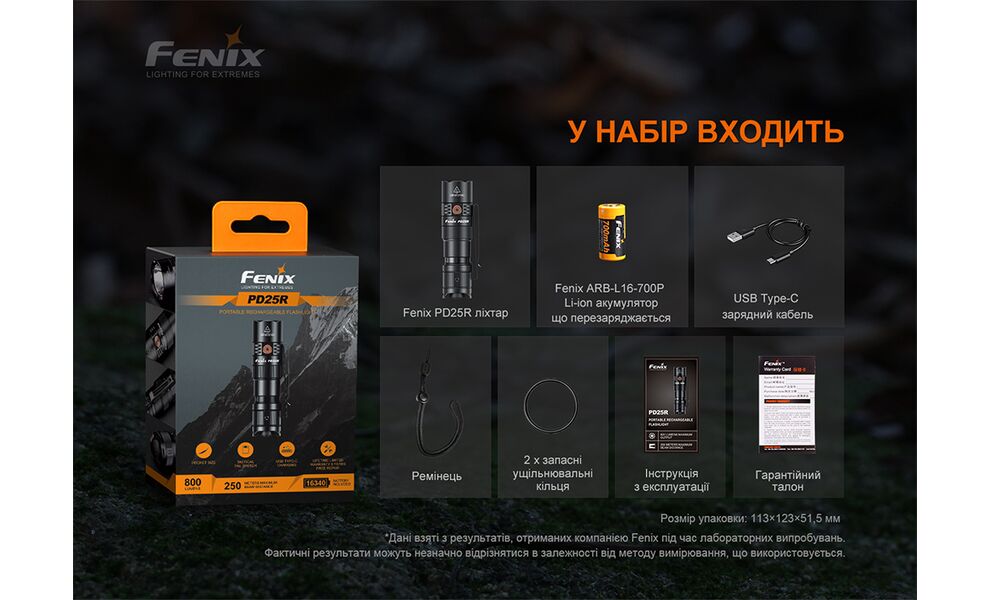Ліхтар ручний Fenix PD25R Rechargeable EDC, зображення 17