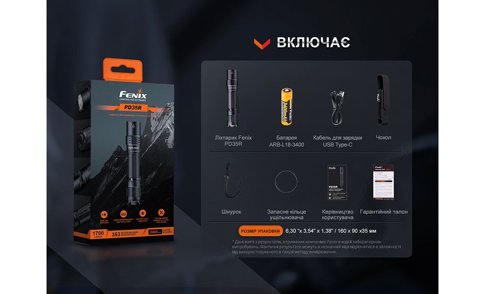 Ліхтар ручний Fenix PD35R Rechargeable, зображення 16