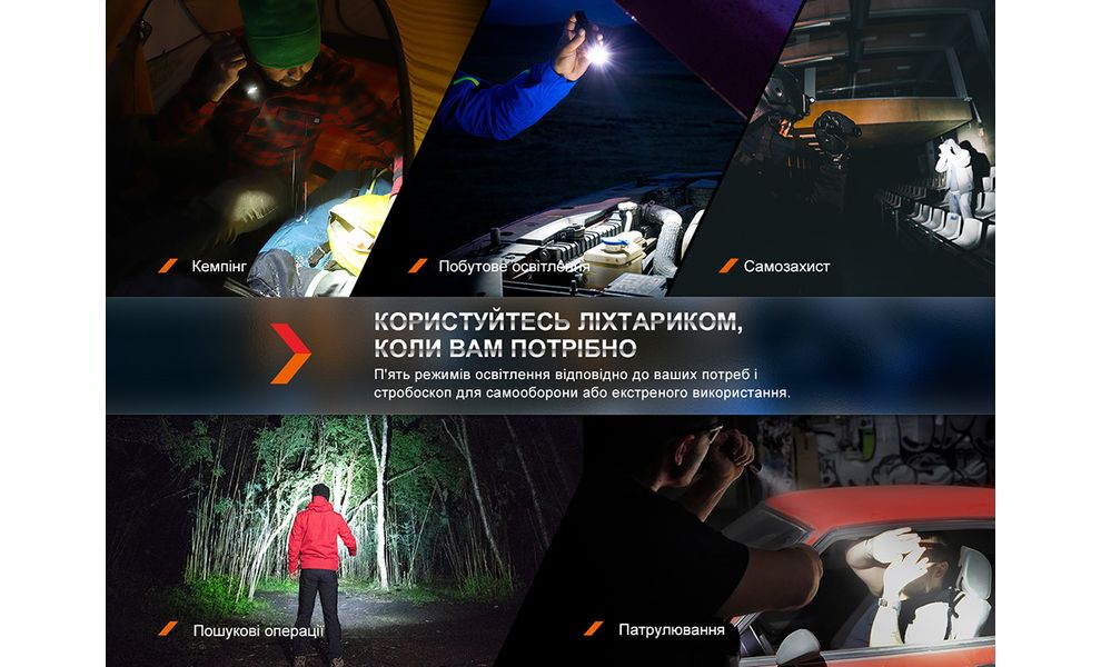 Ліхтар ручний Fenix PD35R Rechargeable, зображення 7