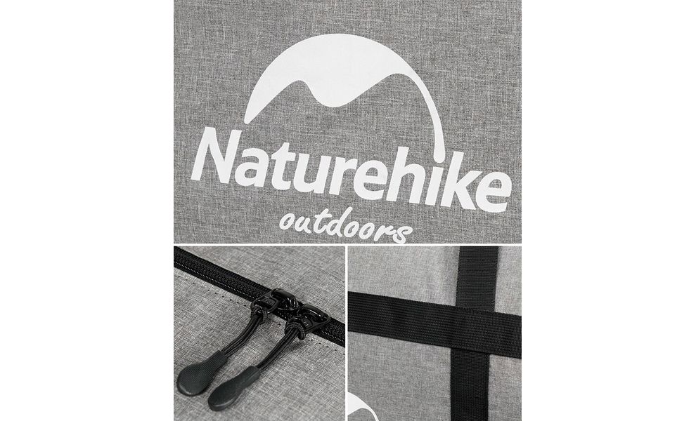 Складна сумка-баул Naturehike NH17S021 - L (Dark Grey), 100 л, Об'єм: 100, Колір виробника: Dark Grey, зображення 3