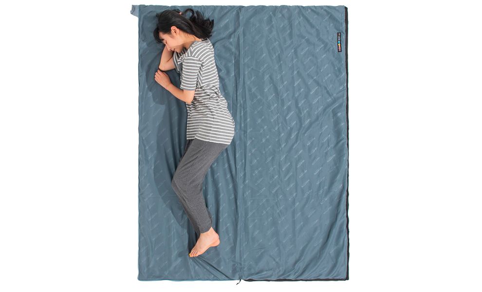 Літній кемпінговий спальник-ковдра Naturehike NH21MSD09 - LW180 XL (Shadow Blue) до 8°C, Максимальний зріст користувача: 195, Колір: Shadow Blue, Сторона застібки: права, зображення 5