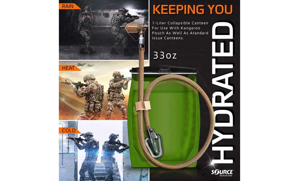 Гідратор Source Kangaroo Canteen (Black), 1 л, Об'єм: 1000, Колір виробника: Black, зображення 4