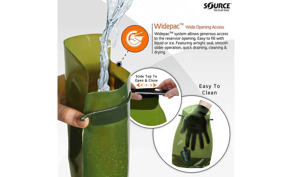 Гідратор Source Kangaroo Canteen (Black), 1 л, Об'єм: 1000, Колір виробника: Black, зображення 5