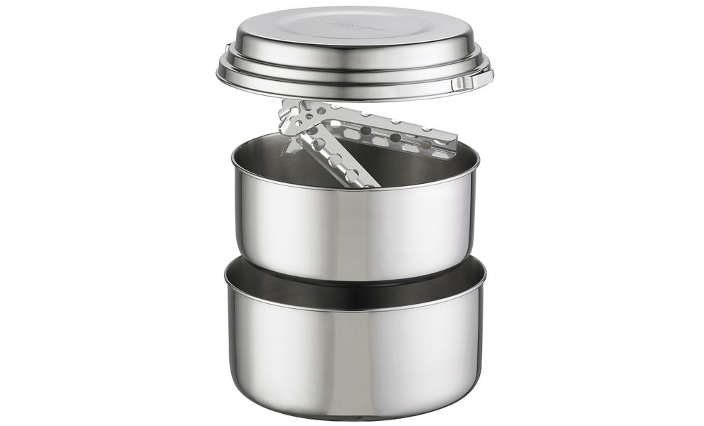 Кемпінговий набір каструль з чохлом та знімною ручкою MSR Alpine 2 Pot Set, нержавіюча сталь, зображення 2