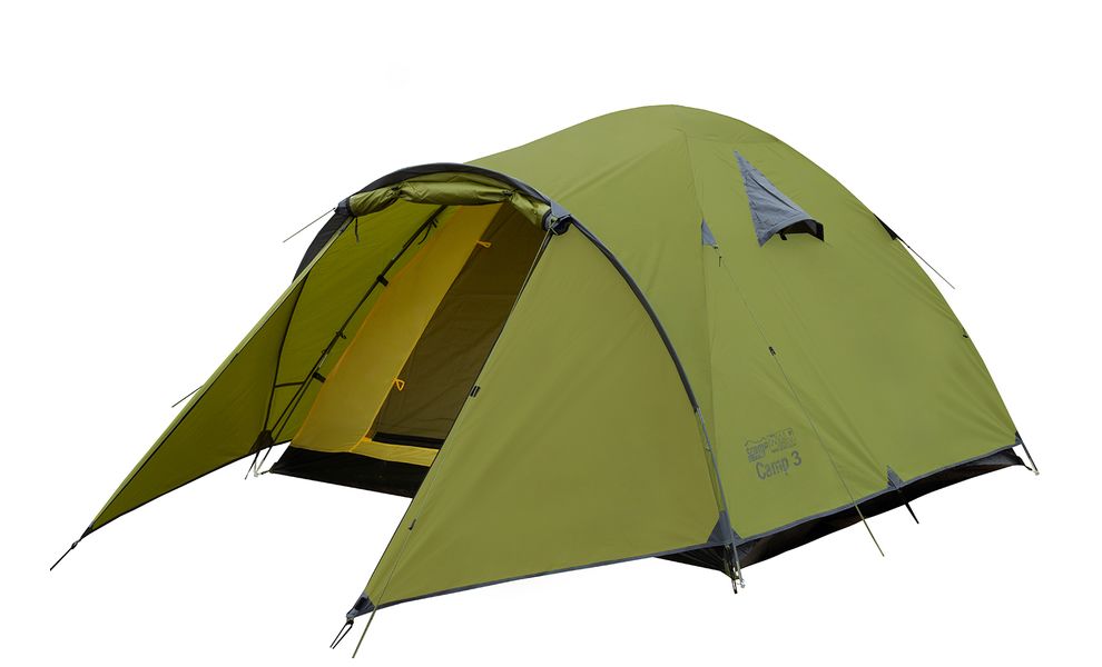 3-місний намет Tramp Camp 3 (Olive): двошаровий, з тамбуром, Кількість місць: 3, Колір: Olive, зображення 3