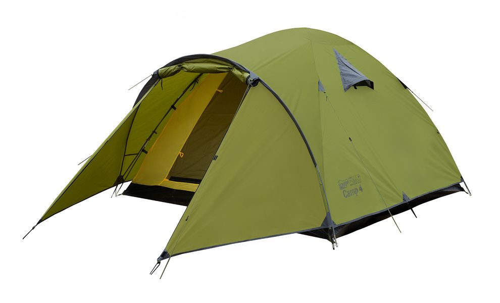 4-місний намет Tramp Camp 4 (Olive): двошаровий, з тамбуром, Кількість місць: 4, Колір: Olive, зображення 3
