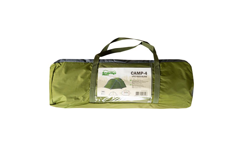 4-місний намет Tramp Camp 4 (Olive): двошаровий, з тамбуром, Кількість місць: 4, Колір: Olive, зображення 30