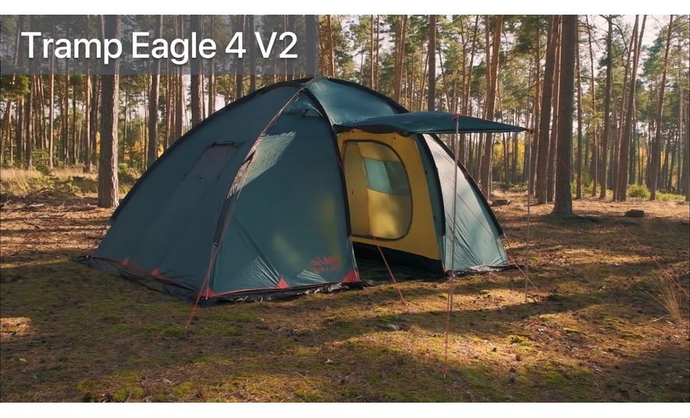4-місний кемпінговий намет Tramp Eagle 4 V2: на 2 спальні, зображення 3