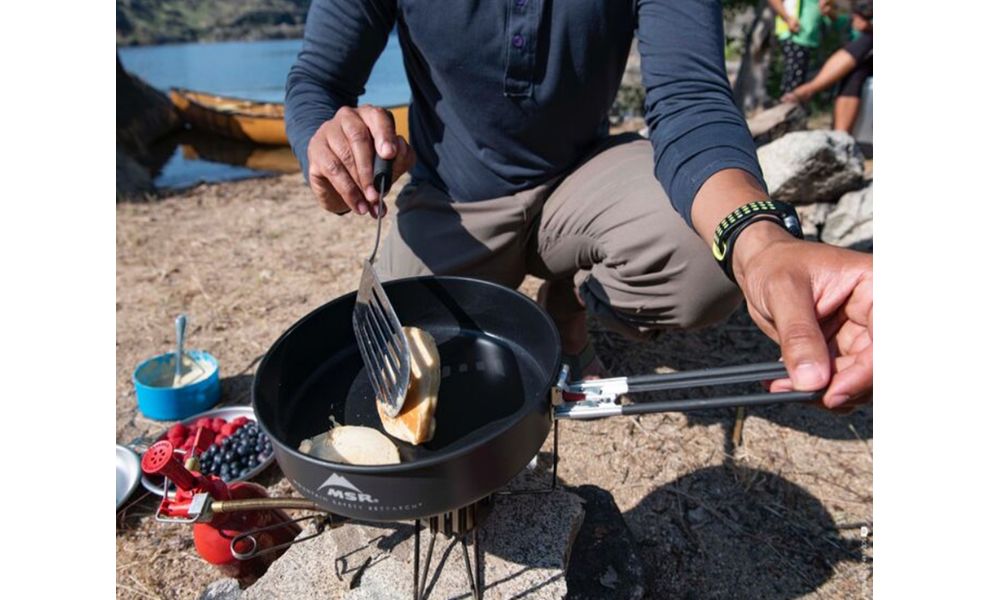 Туристична сковорода зі складною ручкою та антипригарним покриттям MSR Ceramic Skillet Ø21,1 см, нержавіюча сталь, зображення 4