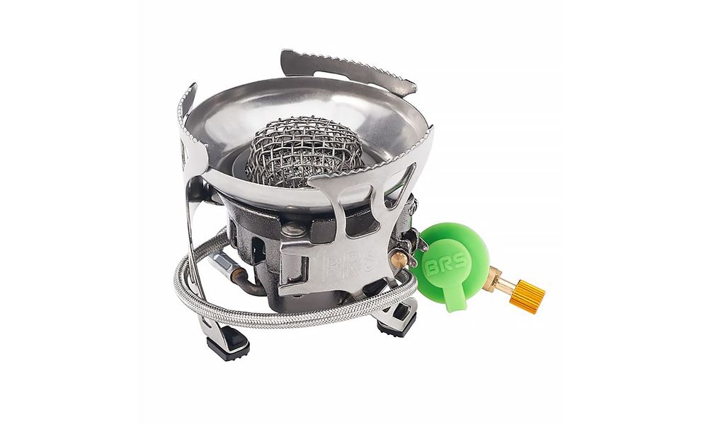 Туристичний газовий пальник зі шлангом, п'єзопідпалом та вітрозахистом BRS-15 під різьбовий балон, зображення 3