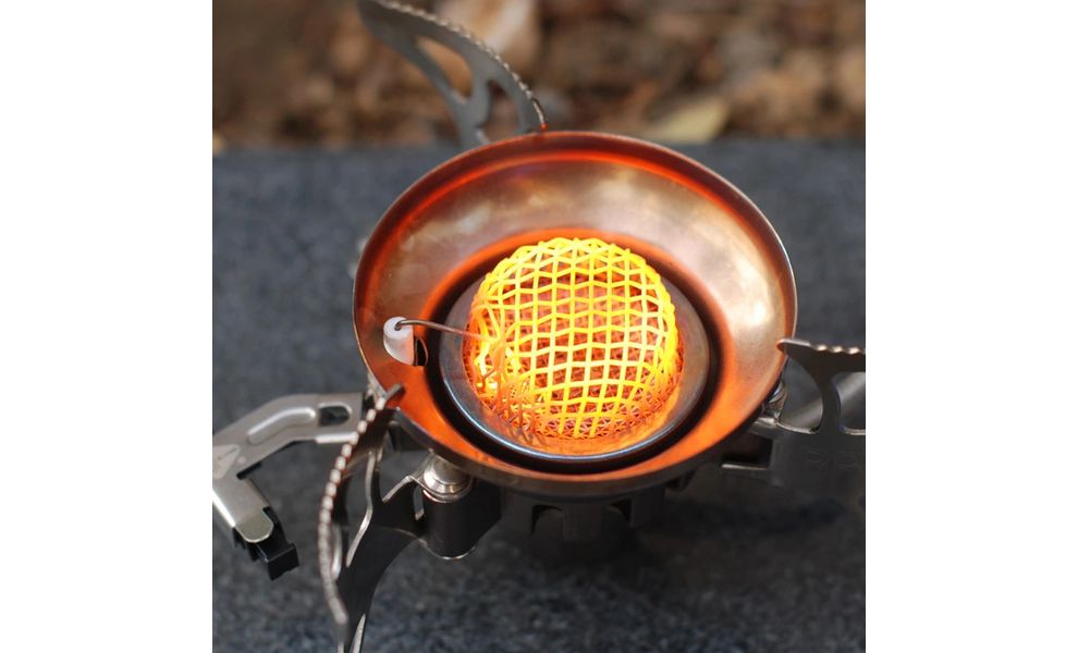 Туристичний газовий пальник зі шлангом, п'єзопідпалом та вітрозахистом BRS-15 під різьбовий балон, зображення 8