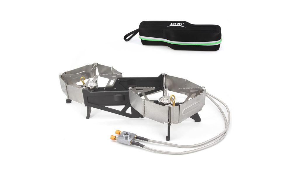 Туристичний газовий пальник зі шлангом, підігрівом та вітрозахистом BRS-32 під різьбовий балон, зображення 7