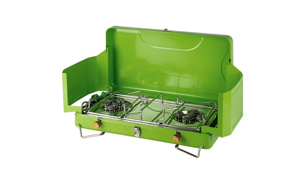 Кемпінгова газова плитка на 2 конфорки BRS-81 для різьбових балонів, зображення 2