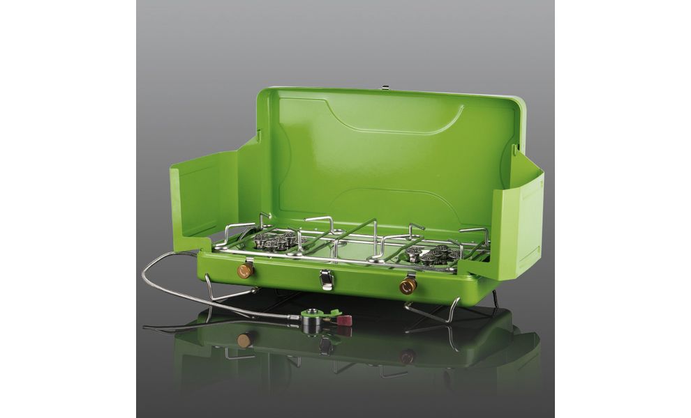 Кемпінгова газова плитка на 2 конфорки BRS-81 для різьбових балонів, зображення 5